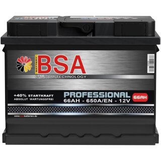 BSA Autobatterie 66Ah 12V
